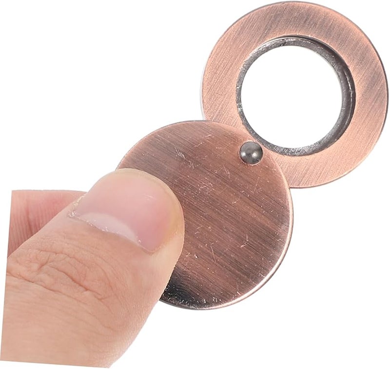 Veemoon Rotating Peephole Cover Plate Privacy Door Eye Viewer Light Brown 2 Pack - Image 3
